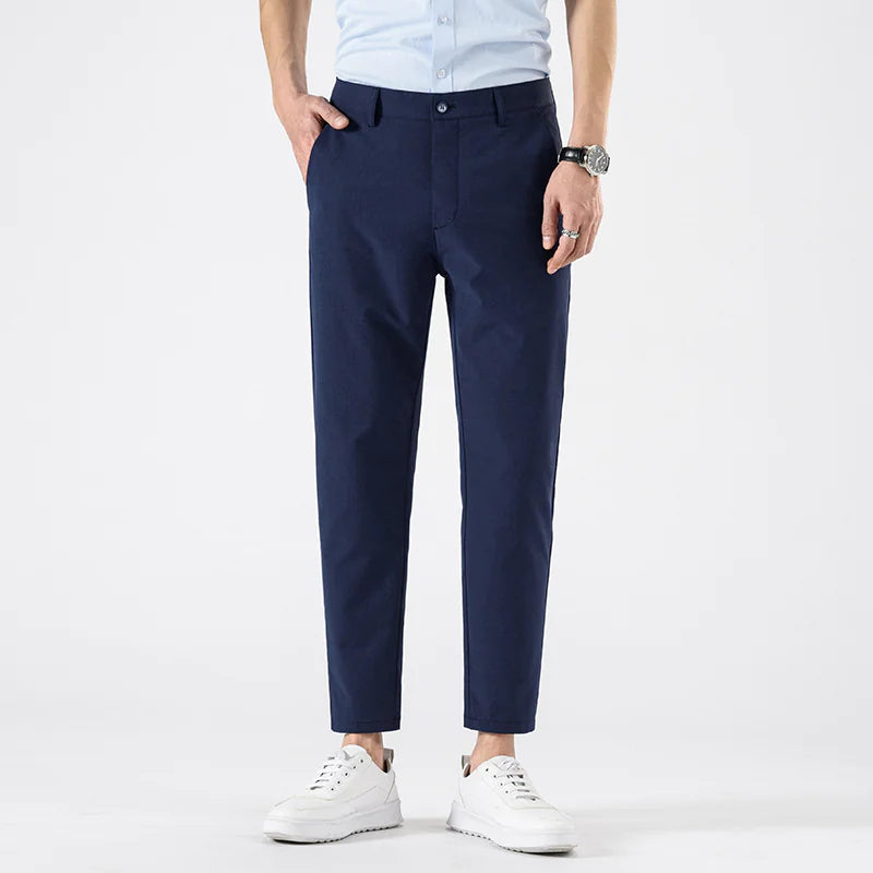Men's Slim Fit Cropped Suit Pants