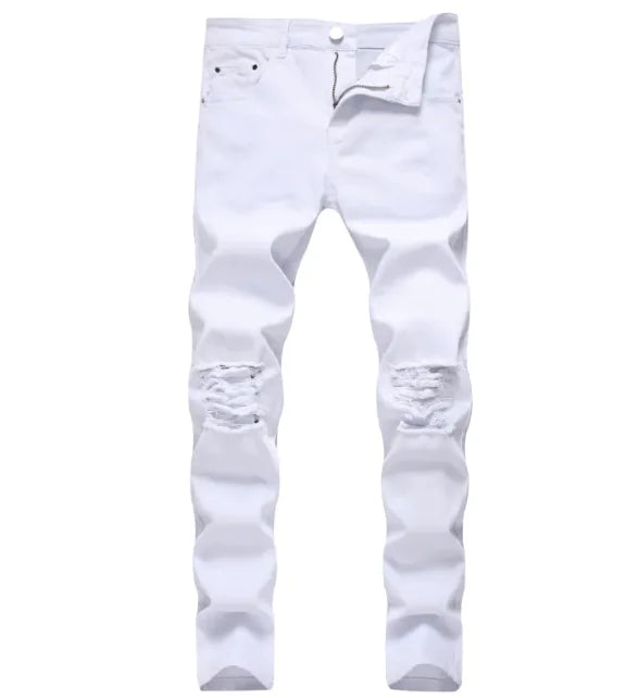 Men’s Ripped Knee Skinny Jeans