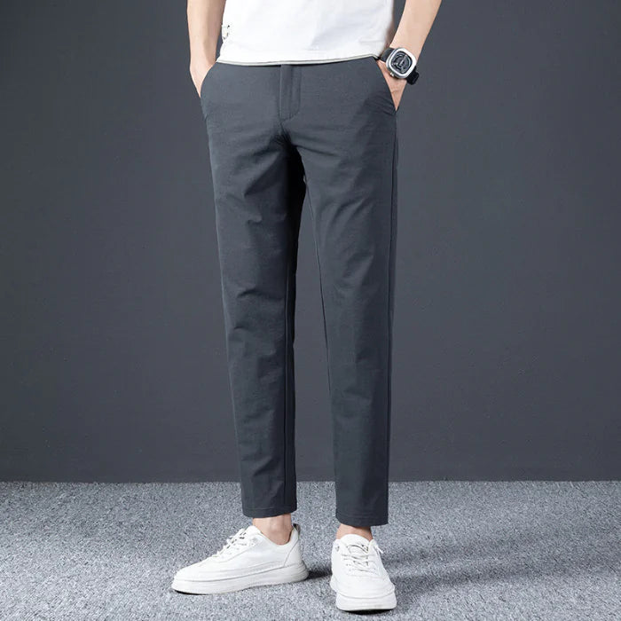 Men's Slim Fit Cropped Suit Pants