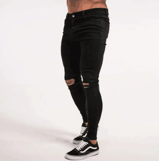 Men’s Ripped Knee Skinny Jeans