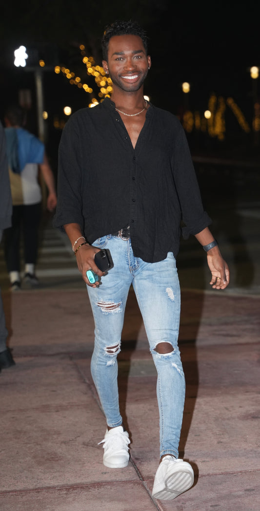 Men’s Distressed Skinny Jeans