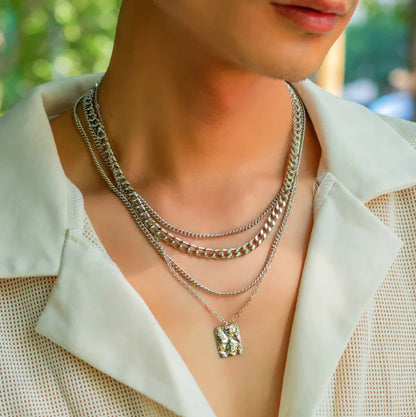 Casual Square Pendant Necklace
