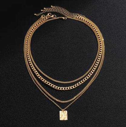 Casual Square Pendant Necklace